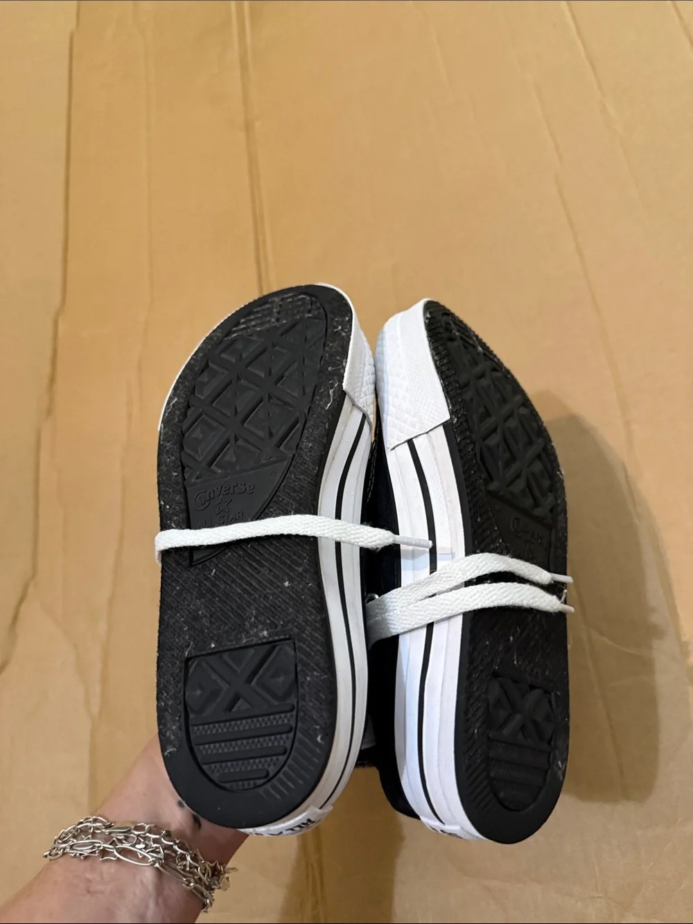 Converse Kids Black High-Top Canvas Sneakers with White Trim